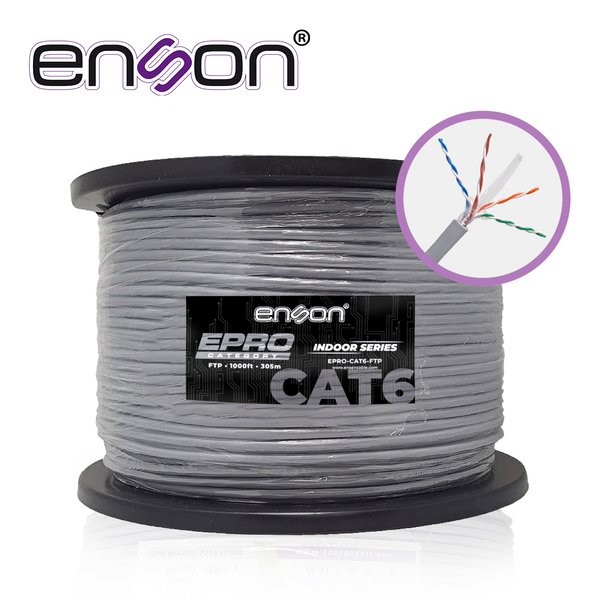Enson Eprocat6Ftp 100%Cobre Cat6 305M Negro ◦