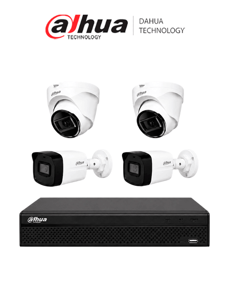 Dahua Nvr1104hsps3/h+ipcb1e20+ipct1e20 8Mpx FREE