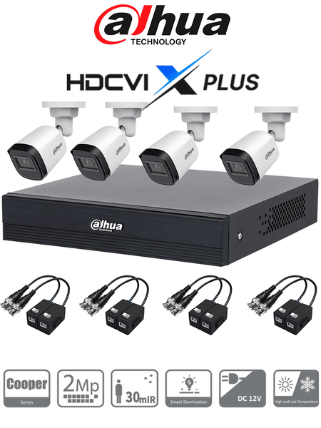 Dahua Dhkit/xvr1b04i/t/4b1a21nu0280b/balun 2Mpx FREE