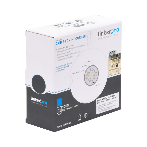 Linkedpro Procat5elite/100m Cat5e 100M Gris FREE