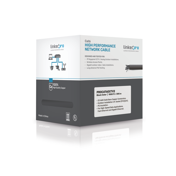 Linkedpro Procat6extv2 Cat6+ 305M Negro FREE