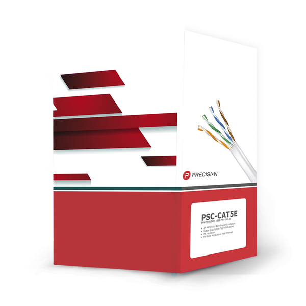 Precision Psccat5e 100%Cobre Cat5e 305M Gris FREE