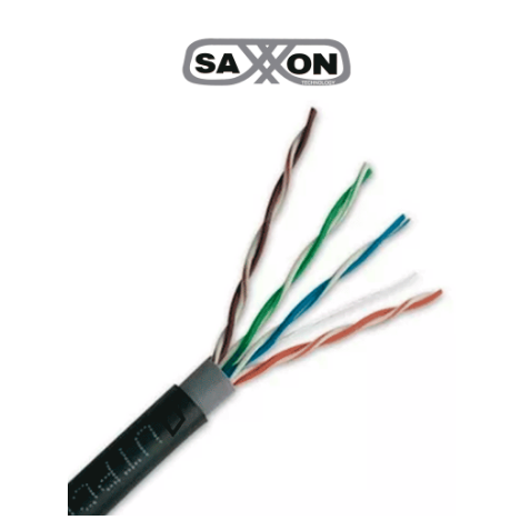 Saxxon Outpcat5ecopext100 (Tvd119048) 100%Cobre Cat5E 100M Negro Exterior FREE
