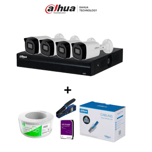Dahua Dhinvr1104hsps3/h+4dhipcb1e20 FREE