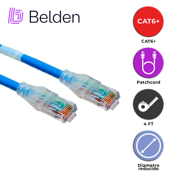 Belden C6d1106004 Cat6+ 1.2M Azul