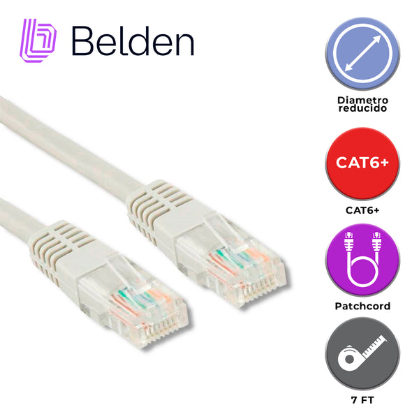 Belden C6d1109007 Cat6+ 2.1M Blanco