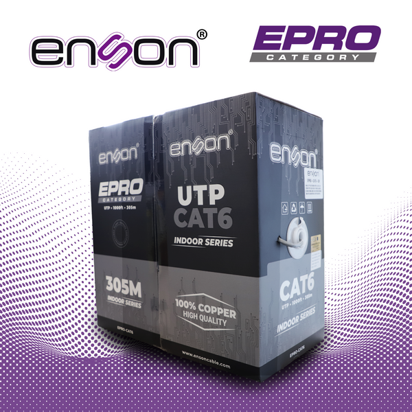Enson Eprocat6gr 100%Cobre Cat6 305M Gris