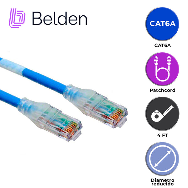 Belden Cad1106004 Cat6a 1.2M Azul