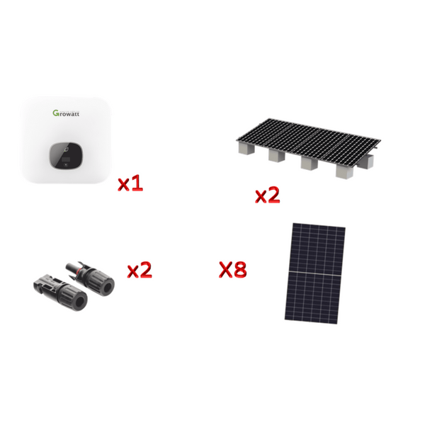 Growatt Min5000kit1 5Kw FREE