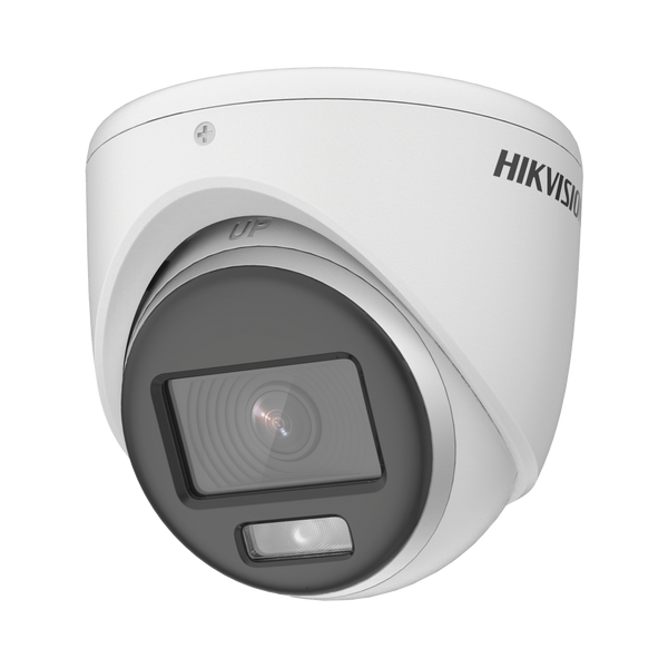 CAMARA HIKVISION DS-2CE70DF0T-MF TURRENT 2MEGAPIXELES COLORVU LENTE 2.8MM LUZ BLANCA 20MTS DWDR EXTERIOR IP67 - HIKVISION