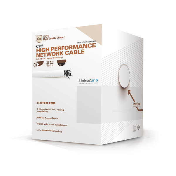 Linkedpro Procat6plusw/500 Cat6+ 152.5M Blanco FREE