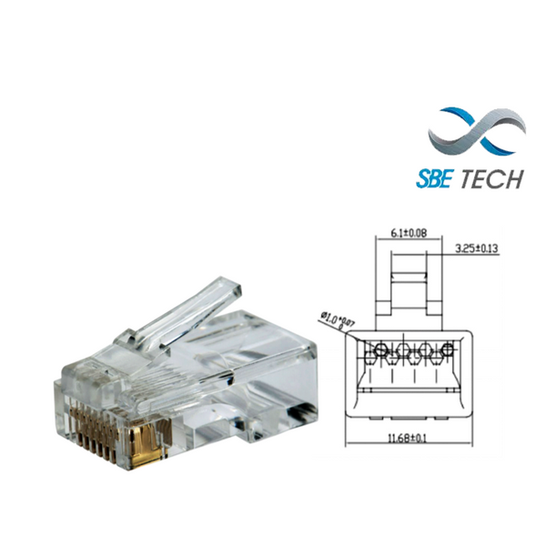 Sbetech Sbeplugrj45c6 Cat6 50Pzs FREE