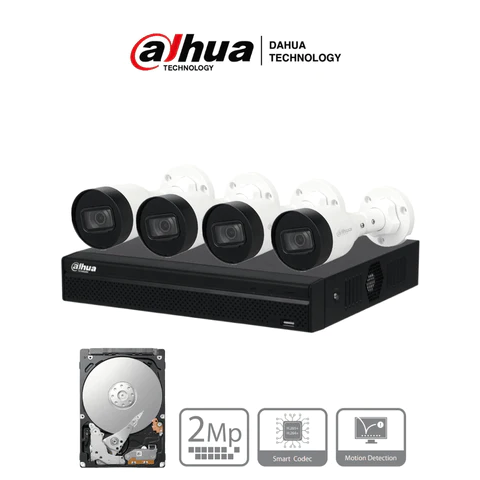 Dahua Kitnvr1104hsp+4c1tb 2Mpx FREE