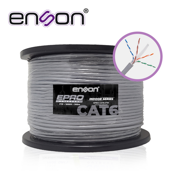 Enson Eprocat6ftp 100%Cobre Cat6 305M Negro